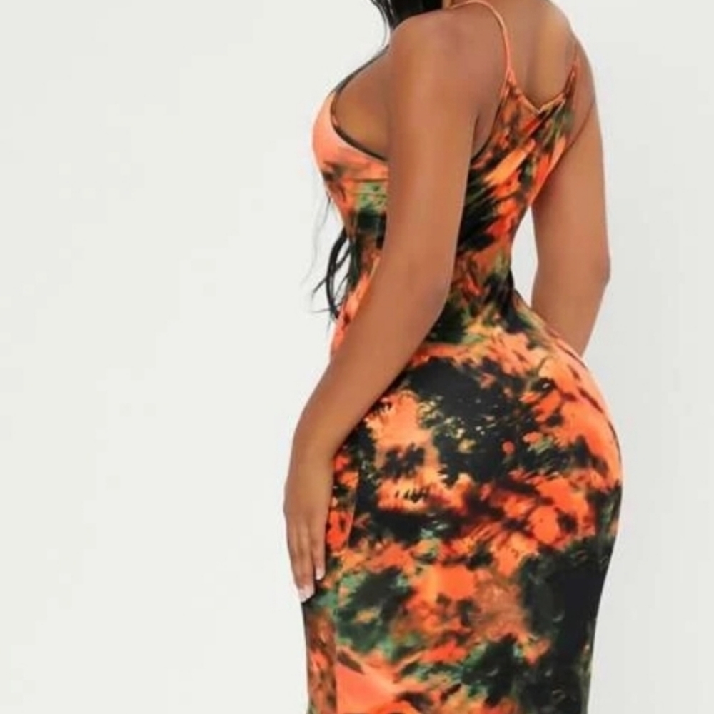 shein sxy very elegant multicolored tie dye strappy bodycon dress